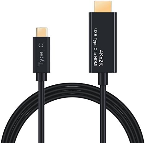 USB C to HDMI Cable 6.6ft/2m USB 3.1 Type C (Thunderbolt 3 Compatible) to HDMI Cable 4K@30HZ for 2016 MacBook Pro ChromeBook Pixel Dell XPS Acer V15 Asus GA Samsung Notebook Samsung Galaxy S8/S8 Plus