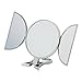 Danielle Round Folding Travel Mirror - Silver x5 mag/true image