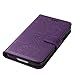 Produktbild SEBAS Home Nützliche Handy Abdeckung Elefant Prägung Anti-Fallen Ausgezeichnete Verarbeitung PU Leder Staubdicht Handy Cover Shell Fall für Samsung Galaxy S5 (Color : Purple Samsung Galaxy S5)