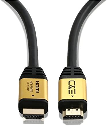 C&E High Speed Ultra HDMI Cable 1.5 Feet with Ethernet, Supports 2.0 30AWG 4K x 2K @ 60HZ, 24K Gold case Full HD Latest Version, 2 Pack