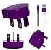 Price comparison product image Aulola® High Quality Replacement USB Plug & 8 pin Lightning Data Sync Charging Cable for Apple iPhone X iPhone 8 Plus iPhone 7 Plus iPhone 6 Plus iPhone 6s iPhone SE 5S 5C 6S 6, iPad Air (PURPLE)