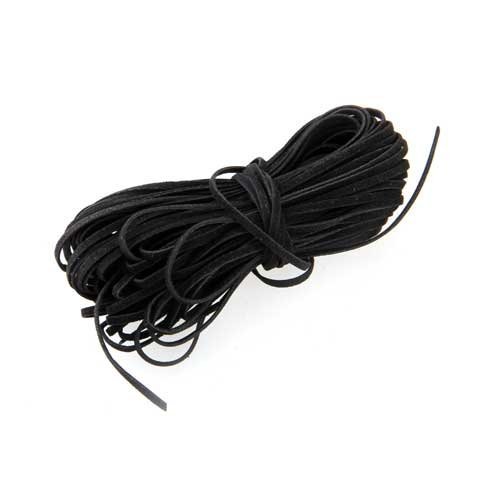 17.29-18.655m 2mm Schwarz Lederband Lederschnur Lederriemen Flach DIY