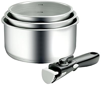 Backen 191199 - Set de Casseroles - Inox - 4 Pièces - Tous Feux dont Induction.