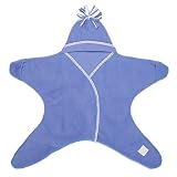 Tuppence and Crumble Star Baby Wrap Cornflower Size Medium