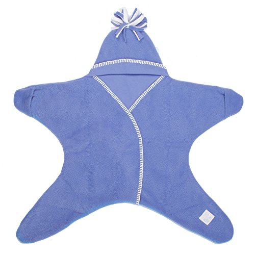Tuppence and Crumble Star Baby Wrap Cornflower Medium