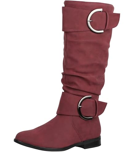 Stiefeletten Damen Veloursleder - Halbhohe Ankle Boots Mit Absatz & Schnalle