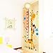 YESURPRISE New PVC Home Art Decor Mural Creative Naughty Monkey and Yellow Giraffe wall sticker for kid's bedroom cartoon animals Height Chart Nursery Removable Studyroom Sofa Wallpaper Paper House Kids Boys Girls Room Decorative DIY Decoration