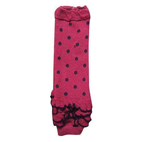 Pinkyee Little Girl'S Dots Leg Warmers Dark Pink