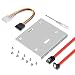 Produktbild ELUTENG Einbaurahmen Set 2.5" auf 3.5" Zoll Halterung Einbaurahmen, 2.5" SATA IDE HDD/SSD Festplatten Halterung Rahmen (7-12.5 mm), 2.5 auf 3.5 Adapter Mounting Frame (Silber) MEHRWEG