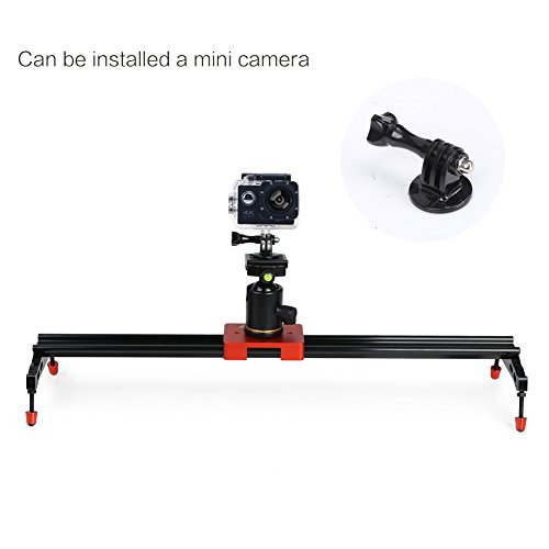Koolertron Rail Slider Curseur Coulissant en Alliage d Aluminium Syst  me de Stabilisation avec Base de Conversion GoPro et T  l  phone Clip pour Canon Nikon Sony DSLR Cam  ra Cam  scope GoPro Smartphone  80cm   32   Rouge 