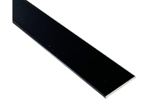 HOMEWELL - Méplat aluminium (24mm x 1mm x 1000 mm, Noir mat)