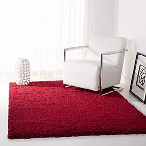 Aaho Decor Generic Soft Fluffy Shag Area Rugs for Living Room, Shaggy Floor Carpet for Bedroom, Girls Carpets Kids Home Decor Rugs,Cute Luxury Non-Slip (3 x 5 Feet, Red)