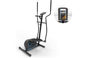 Klarfit Myon Cross Trainer - Cross Trainer, Elliptical Cross Trainer, Cross Trainer Machine, 12kg Flywheel, SilentBelt, Training Computer, LCD Display, Heart Rate Monitor, Non-Slip Treads
