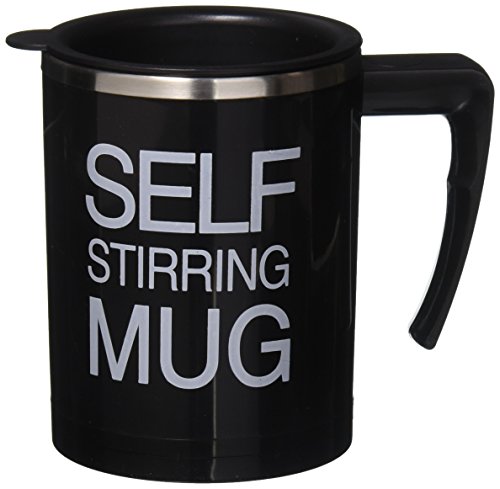 OliaDesign Self Stirring Coffee Mug, Black
