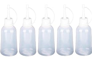 DANLAI 5pcs / Set 100 Plastique Astuce Vide Applicateur Bouteille Aigne De Pointe De Bouteille De Colle Bouteille D'artisanat Art Art Glue Dispensing Bottle