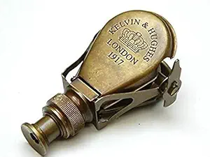 Bhoomi Industry Brass Spy Glass London 1917 Pocket Monocular, Folding Binoculars Handmade Pocket Telescope