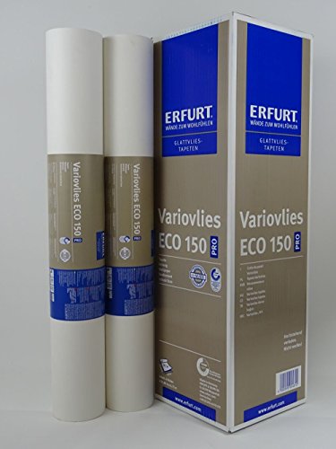WACOLIT-SET 2 Rollen 37,5m² ERFURT Eco Vlies 150g, Variovlies Malervlies überstreichbare Vliestapete