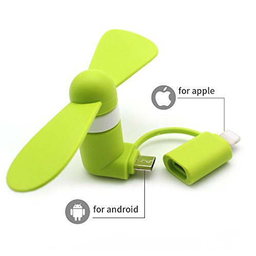 Mini USB Ventilator, VitutechFan Mini USB Fan Mini Portable Micro USB Ventilator Mini Cooling Fan 2 in 1 Portable USB Telefon Mini Fan f¨¹r Andriod Smartphone , iPhone , iPad, Samsung - 2