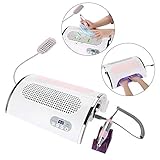 NAIL VACUUM CLEANER: Nagelreinigungsstaub mit leisem Motor, der ein leises und entspanntes Arbeitsumfeld beim Absaugen von Staub bietet. 3 leistungsstarke Lüfter, die beim Feilen oder Polieren von Nägeln Staub sammeln.