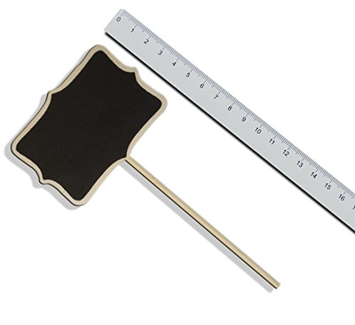 HOMETOOLS.EU – 6 Stück – Holz Pflanz Schilder | Pflanzschilder 17cm hoch, beschreibbar | Landhaus Retro Vintage | 6er Set Schilder CLASSIC 17cm - 5