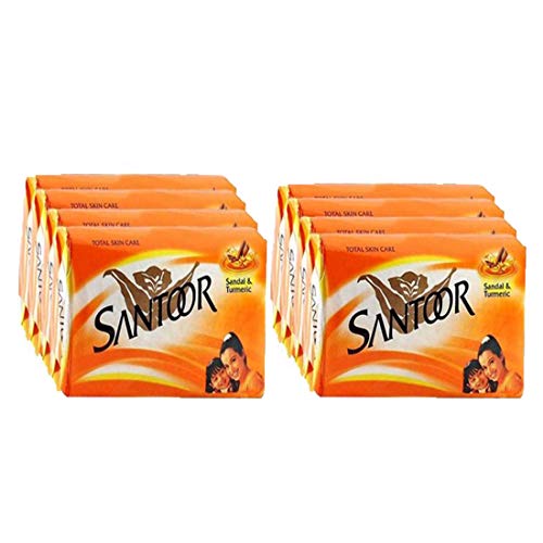 Santoor Sandal And Turmeric Soap, 100g (Pack Of 8)price