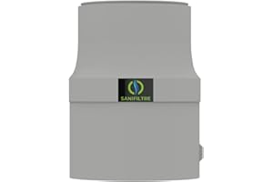 HYDRODIV Filtre anti-odeurs au charbon actif, manchon intégré, pour fosse septique, toutes eaux, Ø 100 mm (Gris)