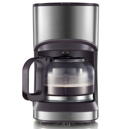 FJ Coffee Machine Home Automatic Dripping Small Mini Coffee Pot,Brown,205 * 146 * 253mm