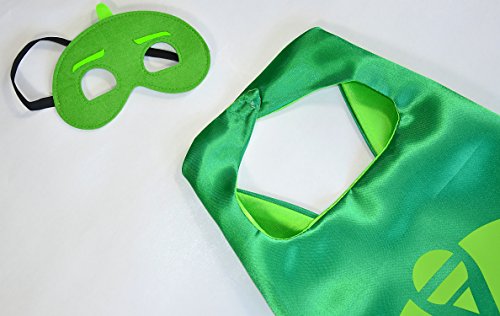 PJ Masks Gecko Pyjamahelden Grün Cape und Maske – Superhelden-Kostüme für Kinder – Kostüm für Kinder von 3 bis 10 Jahre – für Superheld Mottopartys! Spielsachen für Jungen und Mädchen – King Mungo – KMSC021 - 7