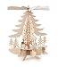 Produktbild DREGENO Seiffen Pyramide mit Rehen für Kerzen, Holz, Natur, 27 x 27 x 33 cm