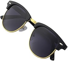 GQUEEN Horn Gestell Halbrahmen Polarisierte Sonnenbrille GQO6