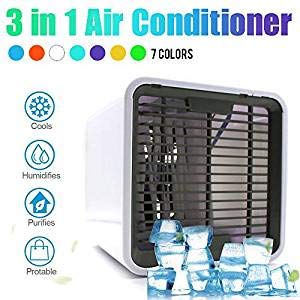 Preisvergleich Produktbild SKays USB-Lade tragbare Multifunktions-Klimaanlage Fan Kühlschrank Mini Verdunstungskühler Luftbefeuchter Luftreiniger Aromatherapie Klimaanlage mit Wasserkühlung für Home / Garage
