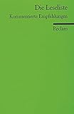 Image de Die Leseliste. Kommentierte Empfehlungen (Reclams Universal-Bibliothek)