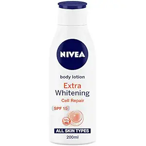 NIVEA Body Lotion, Extra Whitening Cell Repair, SPF 15 & 50x Vitamin C, 200 ml