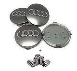 ✅Tapones compatible para Audi diámetro 57 mm (Interior), 68 mm (Exterior), diámetro de rueda delantera de la Llanta.