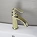 Produktbild DDKD Golden Brass Finish Deck Montiert Tippen Messing Verchromt Badezimmer Waschbecken Wasserhahn Wasserhahn Wasserhahn Stream Hot & Cold Mixer