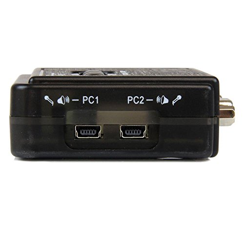 StarTech.com 2 Port USB KVM Switch Kit mit Audio und Kabeln – 2-fach USB VGA Desktop Umschalter inkl. Kabel - 2