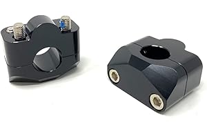 ALCHEMY PARTS Rialzi per manubrio di moto da 20 mm, morsetti neri per manubri da 22 mm