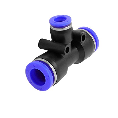 DealMux Pneumatische 12mm bis 8mm Push-In-Anschluss T-Stück geformten Kunststoff-Schnellwechsler Kupplungsgelenk