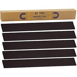 Kraftex Bande Magnétique Adhésive. Support Adhésif Pour Murs, Planches, Artisanat, Rangement, Bricolage, Maison, Garage Et Présentoirs. Rouleau Epais A Usage Intensif. 32mm De Largeur