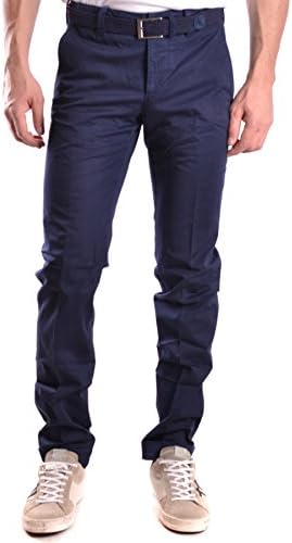 PT01 Men's Mcbi247025o Blue Cotton Pants