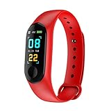 CricTeQleap Smart Watch, Sport Blutdruck Herzfrequenz Smart Watch Armband Armband Fitness Tracker Red