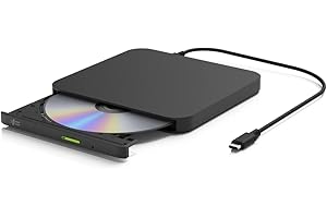 H L DATA STORAGE Hitachi LG GP96Y Externer CD DVD Laufwerk USB C, Brenner Laufwerk für Android, Portable Player Brenner Kompatibel mit PC (Windows, Mac, Fire)
