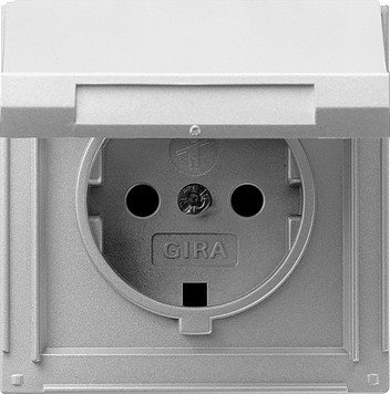 Preisvergleich Produktbild Gira SCHUKO Steckdose 272465 Aluminium IP44 TX_44 Steckdose 4010337000488