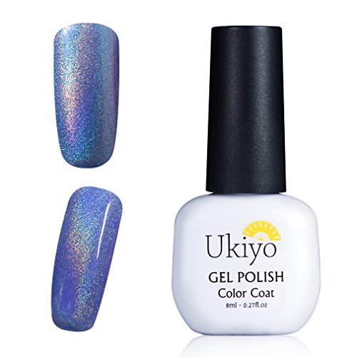 Ukiyo Holographic Colourful Rainbow Gel Polish Soak Off UV LED Nail Art Varnish Manicure 8ml