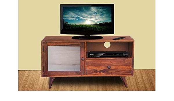 Furniselan Sheesham Wood Tv Cabinet Furniture Stand Tv Entertainment Unit For Living Room Home Hall Amazon In Home Kitchen