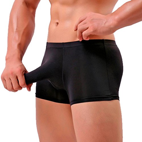 Preisvergleich Produktbild Boxer Briefs Herren Ronamick Elefant Ausbuchtung Unterhose Männer Unterwäsche Nachtwäsche Boxershorts Underpant Dessous (L, Schwarz)