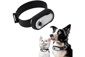 Dpofirs Collier pour appareil photo chat, caméra HD 1080p pour animal domestique avec objectif grand angle de 170°, affichage numérique, carte mémoire jusqu'à 128 Go, noir, petit, chat
