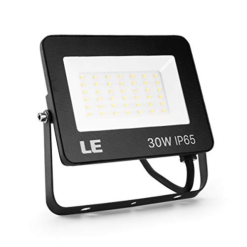 LE Faretto LED da Esterno 30W 3000 lumen Bianco Diurno 5000K, Proiettore Faro LED da Esterno Impermeabile IP65, Luce per Giardino, Corridoio, Casa, Illuminazione Interna ed Esterna