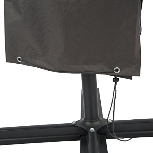 Ultranatura wasserdichte Hülle für Ampelschirm, wetterfeste Sonnenschirmhülle, zum Überwintern und Schützen von Gartenschirmen, für Schirm-Ø 2 bis 4 m, in der Farbe grau – Bild 5