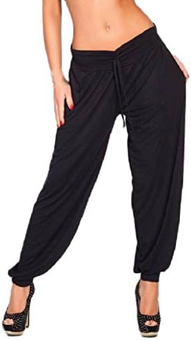 Top Womens Store Sexy Harem Ali Baba Pants Trousers Aladdin Baggy Size 8 to 16 (M-L, Black)